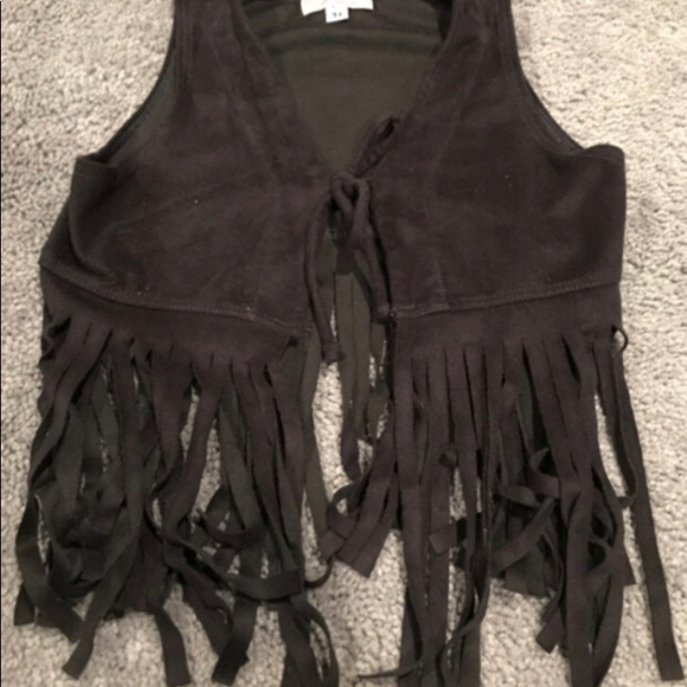 Toddler girls suede vest